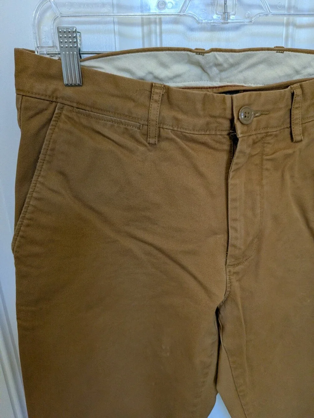 J.Crew Broken In Urban Slim Men Chino Pants Tan Brown Size 32x32 Casual Work